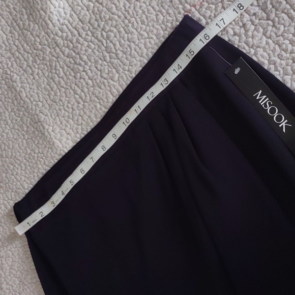 NWT Misook XL Blue Pleated Stretch Waist Tulip Petal Skirt - Picture 7 of 15